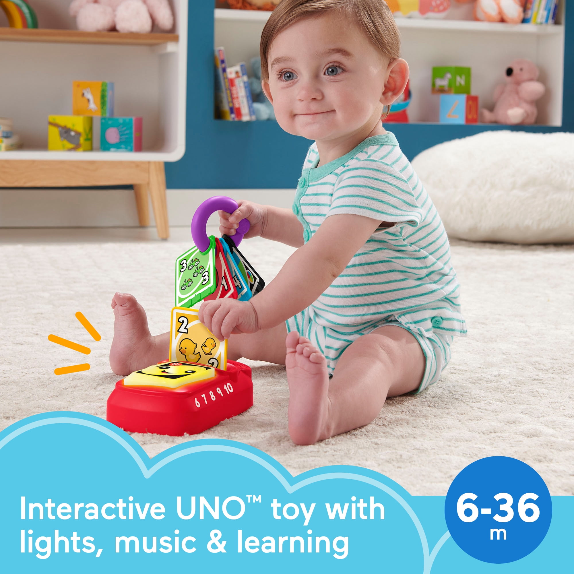 Fisher-Price Laugh & Learn Counting and Colors UNO Electronic Learning Toy for Infants