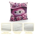 thumbnail image 4 of COMIO Dancing Little Mushroom Throw Pillow Covers Square Home Decorative Cushion Pillowcase, 4 of 5