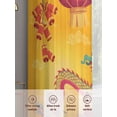 thumbnail image 6 of Happy New Year Sheer Curtains 108 Inch Length 2 Panels for Living Room, Red Yellow Dragon Dance Voile Kitchen Curtain Set, Luxury Privacy Drapes Window Treatment for Bedroom, 6 of 7