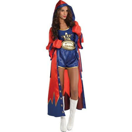 AMSCAN Knockout Sexy Boxer Halloween Costume for Women, Large, with Included Accessories