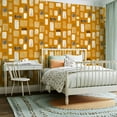 thumbnail image 2 of Peel and Stick Wallpaper Contact Paper Boho Modern Dots Caramel White Irregular White Dashes Brown Natural Self Adhesive and Removable 24in x 118in, 2 of 8