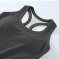 thumbnail image 6 of LYEAA Tank Top with Built in Bra Padded Sleeveless Crew Neck Basic Summer Casual Cropped Undershirt Solid Racerback Beach Pullover Vest Breathable Soft Loungewear Womens Going Out Clothes Gray S, 6 of 6