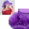 thumbnail image 2 of Kiibsot Women Girls Tea Party Hat Church Funeral Cocktail Easter British Organza Veil Dress Hat Cap, 2 of 6