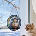 thumbnail image 4 of Customized Ethiopian Woman Stained Glass, Ethiopian Woman Glass Panel Sun Catchers Pretty Gifts, Ethiopian Woman Decoration for Home Garden Christmas Party Wedding RwR5fR, 4 of 5