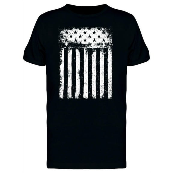 White Stripes And Stars T-Shirt Men -Image by Shutterstock, Male XX-Large