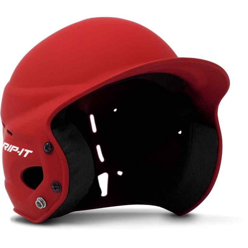 red batting helmet