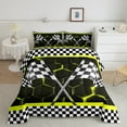 thumbnail image 1 of Erosebridal Teens Race Car Bedding Full Comforter Set, Speed Sports Down Comforter, Rectangle Geometry Decor, Breathable, 1 of 8
