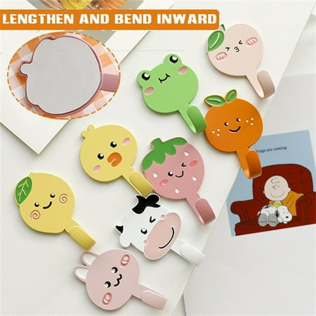 

Storage Hangers Stainless Steel Wall Hooks Hangers Cute Cartoon Key Holder