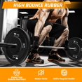 thumbnail image 3 of Weight Plates Set, 2-Inch Universal Fit, Bumper Plates With Steel Insert for Strength Training, Rubber Weight Plates for Barbell Home Gym, 3 of 7