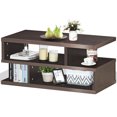 thumbnail image 1 of Gymax Rectangular Coffee Table Accent Cocktail Table w/ Open Shelves, 1 of 10
