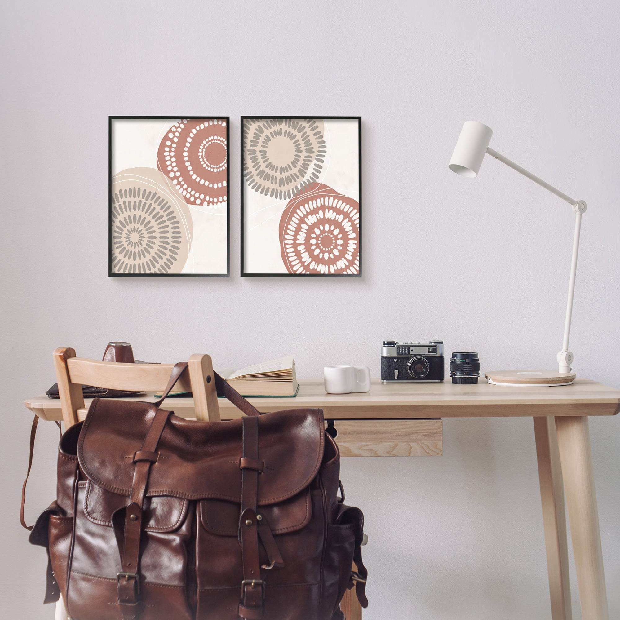 Stupell Industries Geometric Mandala Ink Drops Boho Circular Doodle,11 x 14, Design by Nina Blue