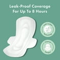 thumbnail image 2 of Rael Certified Organic Cotton Cover Pads, Petite, 14 Count, 2 of 7