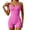 Rose Chaud, variante sur Combinaison Grande Taille pour Femmes Justaucorps à Col en V Élégant en Dentelle à Manches Longues Tenue pour Tous les Jours et à Porter