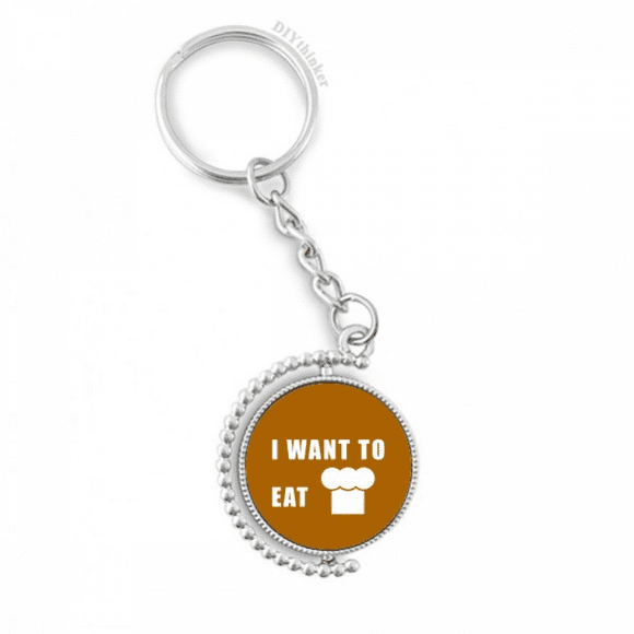eat cake desire life art deco fashion rotatable keyholder disc accessories chain clip