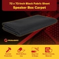 thumbnail image 4 of Speaker Box Carpet, 72x72 Inch Non-Woven Fabric Sheet for Car, Truck, Trunk Liner, Garage Audio Boxes and Custom Install Projects, Black, 4 of 7