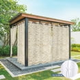 thumbnail image 6 of Outdoor Curtains for Patio Waterproof, Beige Flowers Outdoor Privacy Panels Grommet, Spring Floral Farmhouse Retro Art Blackout Outside Curtains for Porch/Cabana/Pergola/Gazebo 54"x84", 2 Panels, 6 of 8