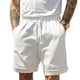 thumbnail image 2 of Ceisia Men's Cotton-Linen Blend Casual Shorts Loose Straight-Leg Breathable Summer Shorts with Drawstring Waist White L Gifts, 2 of 6