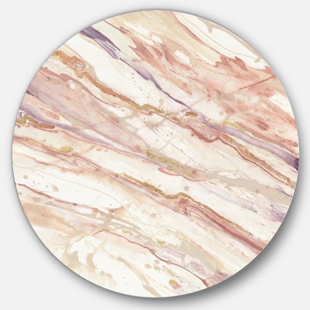 Designart 'Copper Shabby Dreams' Shabby Chic Metal Circle Wall Art