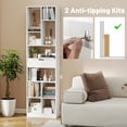 thumbnail image 2 of Gymax 71'' Tall Bookcase w/ Drawer Modern Bookshelf w/ 10 Open Cubes Display Rack, 2 of 9