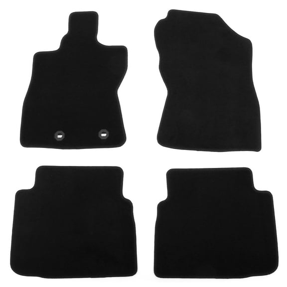 Ikon Motorsports Floor Mats Liner Fits 2024-2025 Subaru Crosstrek & Impreza, Nylon OEM Fitment Style Front & Rear Anti-slip Carpets Black 4PCS