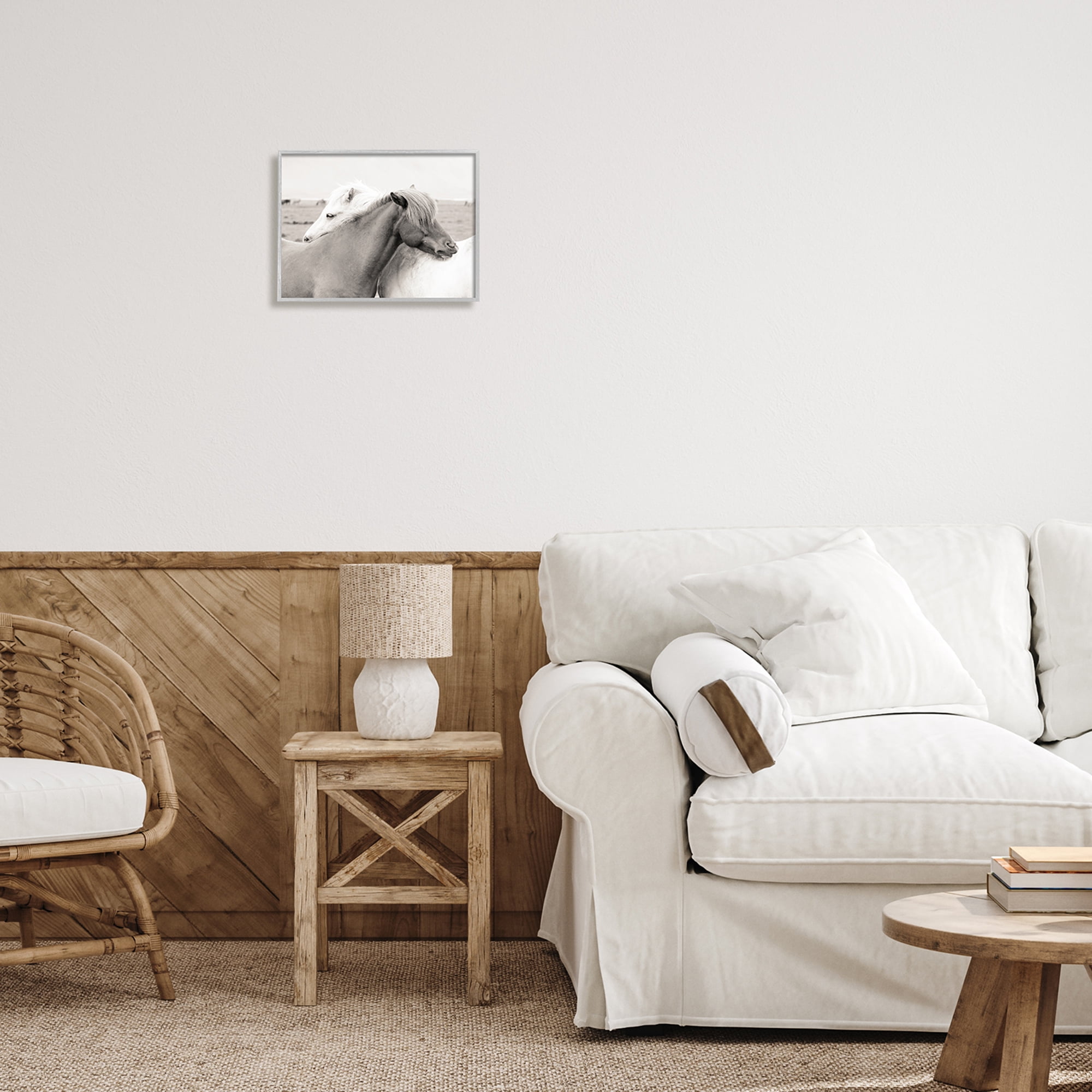 Stupell Industries Wild Country Horses Resting Animal Hug Monochromatic Photograph, 14 x 11, Design by Danita Delimont