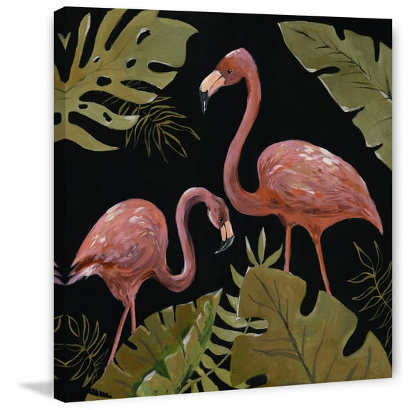 MARMONT HILL 'Flamingos Sweetheart I' Painting Print on Wrapped Canvas - Multi-Color 32 x 32