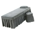 thumbnail image 5 of Massage Hotel Table Bed Skirt Valance Sheet with Breath Hole Pillow Case Stool Cover With Breath Hole Gray, 5 of 10