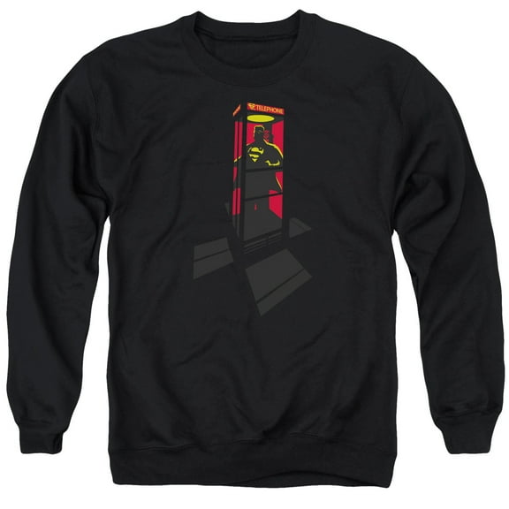 Superman Super Booth Adult Crewneck Sweatshirt Black