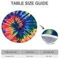 thumbnail image 6 of Colorful Tie Dye Pattern Round Fitted Tablecloth with Elastic Edge,Dining Table Cover Waterproof,Outdoor Round Tablecloth for Camping,Dining,Indoor and Outdoor, 6 of 7