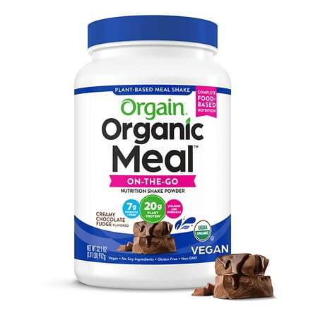 Orgain Organic Vegan Meal Replacement Powder, 20g Plant Based Protein, Chocolate 2.01lb