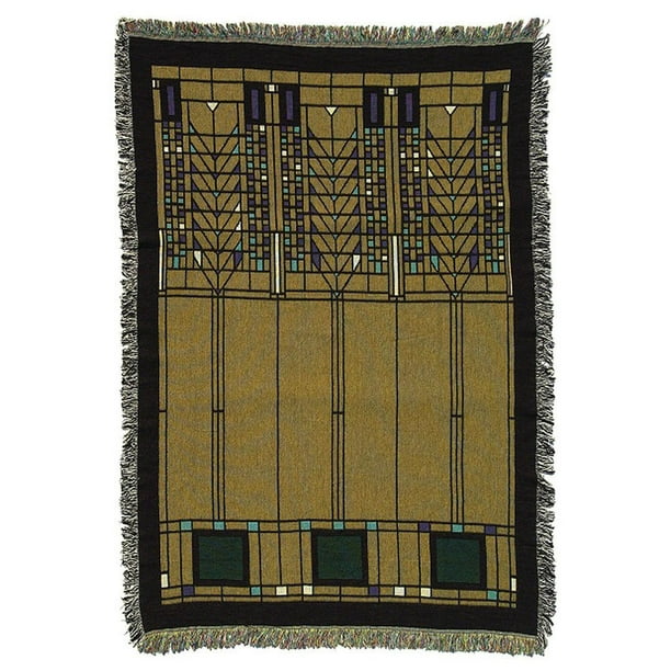Frank Lloyd Wright Tree of Life Cotton Tapestry Throw Blanket Walmart