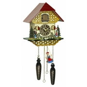 Quartz Cuckoo Clock Black forest house with music and swing  TU 4261 QMS