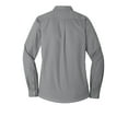 thumbnail image 4 of Port Authority Adult Female Women Plain Long Sleeves Shirt Gusty Grey Small, 4 of 4