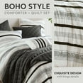 thumbnail image 6 of Cotton Bedding Set 7 Piece Stripe Comforter and Quilt Set-Full/Queen,Bed In A Bag, 6 of 18