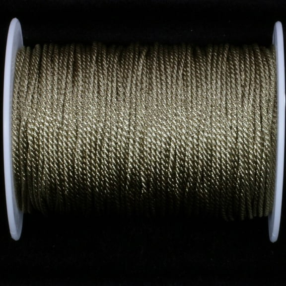 The Ribbon People Antique Gold Metalized Braided Cording Craft Ribbon 0.1" x 110 Yards