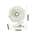 thumbnail image 2 of Clip Fan Rechargeable Battery Powered Fan - 3 Speed Portable Design for Outdoor Camping, Home, and Office Use - Quiet Operation and 360° Adjustable Angle, 2 of 5