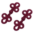 thumbnail image 3 of Botones de rana con nudo chino, botones tradicionales para cheongsam, decorativos, 2 piezas, hechos a mano Granate, 3 of 7