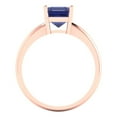 thumbnail image 4 of 1.5 ct Asscher Cut Simulated Tanzanite Solitaire Engagement Ring for Women in 18K Rose Gold, 4 of 5