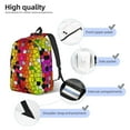 thumbnail image 3 of Yiaed Colorful Tie Dye Stained Glass 1 Print Print Laptop Backpack Travel Canvas Backpack Vintage Aesthetic Backpack for School Knapsack Backpack Backpack for School-Small, 3 of 5
