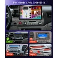 thumbnail image 2 of Estéreo para auto Podofo para Honda Civic 2006-2011, pantalla táctil de 10.1", 2 of 8