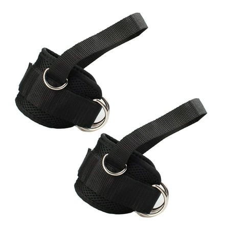 

SIEYIO Adjustable 4 D-Ring Ankle Straps Gym Foot Cable Machine Fitness Thigh Glute Exercise Padded Ankle Cuffs Accessories
