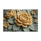 thumbnail image 2 of Alfombras de baño, alfombras para sala de estar, alfombra de área, alfombra de baño de lana sintética con diseño floral, alfombra de entrada suave de tierra de diatomeas, absorbente y de secado rápido, 2 of 6
