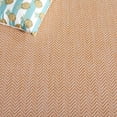 thumbnail image 6 of SAFAVIEH Courtyard Morven Chevron Stripes Indoor/Outdoor Area Rug, 5'3" x 5'3" Round, Natural/Cream, 6 of 12
