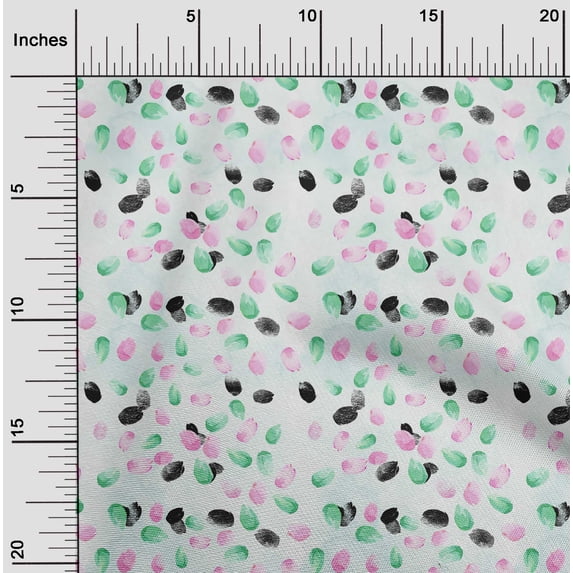 oneOone Viscose Chiffon Green Fabric Brush Stroke Watercolor Sewing Fabric By The Yard Printed Diy Clothing Sewing Supplies 42 Inch Wide