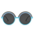 thumbnail image 2 of Lumistal Round Frame Sunglasses Retro Vintage Sun Glasses UV Protection Fashionable Lightweight Sun Glasses Photography Party Decoration Cute Sunglasses for Under 9 Years Old Blue One Size, 2 of 3