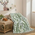 thumbnail image 5 of Sage Green Eucalyptus Throw Blanket - Vintage Botanical Farmhouse Design, Soft Plush Lightweight Flannel for Sofa or Bedroom, 280gsm, Anti-Pilling & Cozy Comfort, Throw Blanket for Couch, 5 of 6