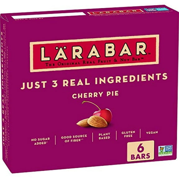 Larabar Cherry Pie, Gluten Free Vegan Fruit & Nut Bars, 1.7 Oz, 6 Ct