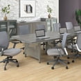 thumbnail image 2 of At Work 12' Conference Table with Espresso Laminate Top and Brushed Nickel Painted Steel Leg with Modesty Panel for Modern Office Spaces, 2 of 7