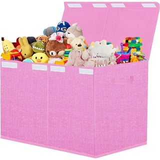 Pink Plastic Storage Box with Handle Kids Hair Jewelry Multipurpose  Organizer 
