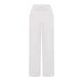 thumbnail image 6 of RYRJJ Womens Cotton Linen Palazzo Pants Drawstring Elastic Waist Casual Wide Leg Trousers Summer Boho Beach Lounge Pant with Pockets(White;L), 6 of 8